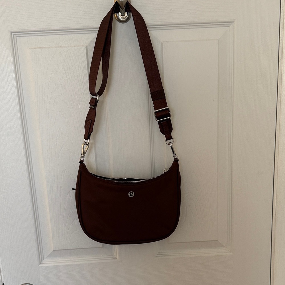 lululemon athletica Dark Brown Crossbody Bag with Adjustable Strap